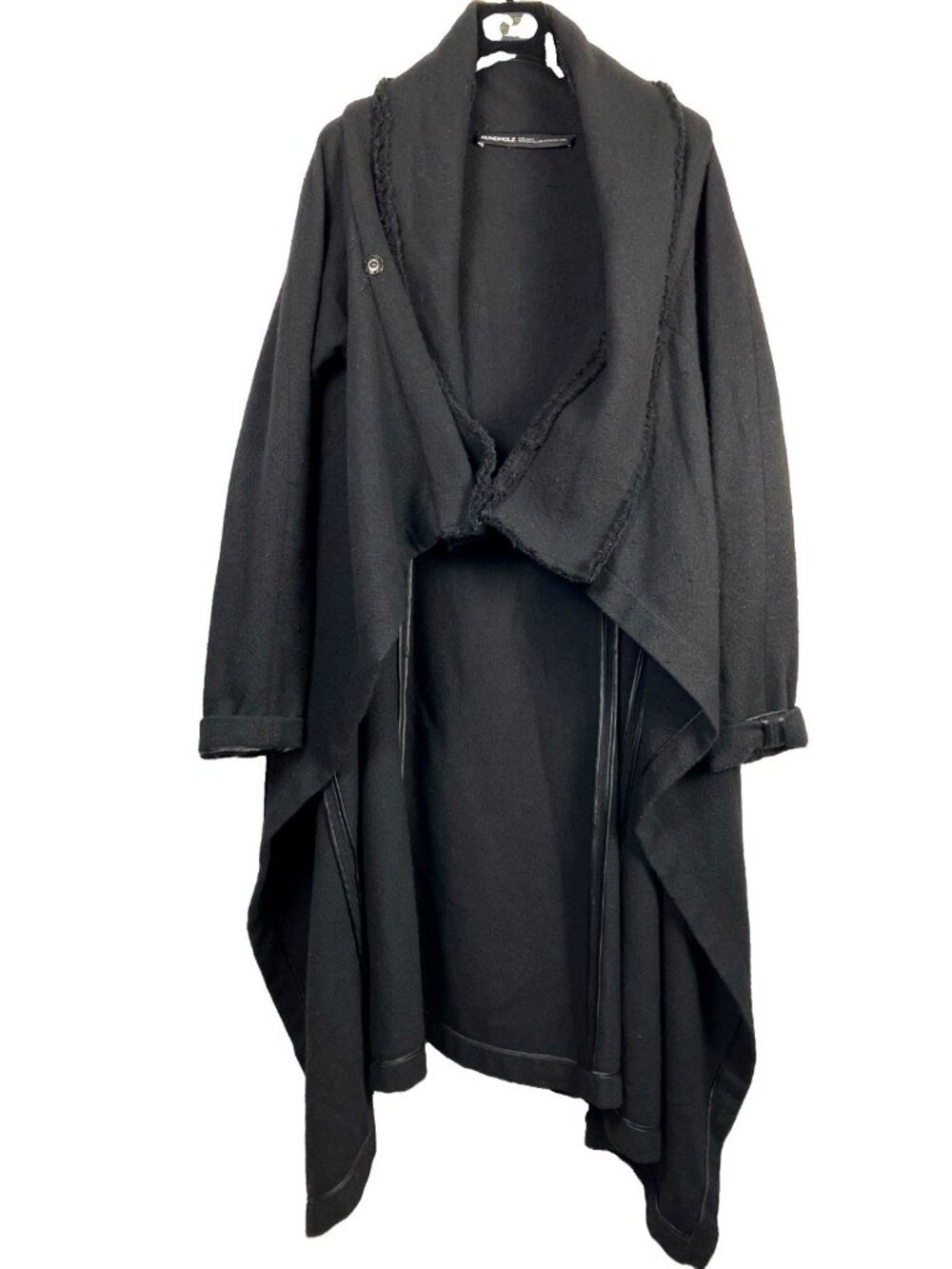 S M L OVERSIZE Rundholz  Cashmere Cotton Asymmetrical Collar Jacket Tunic Coat